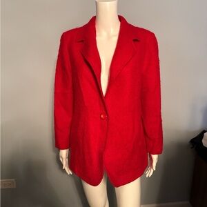 Women's Red Wool Blazer